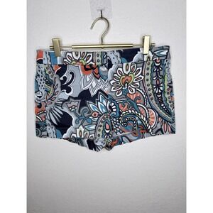 J. Crew Moonglow Chino Shorts Womens Size 6 Paisley Floral Colorful